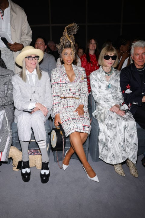 Diane Keaton, Cardi B, and Anna Wintour at Paris Haute Couture week 2023