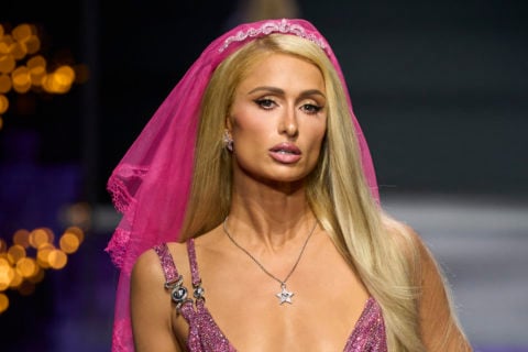 Paris Hilton at Versace Spring 2023