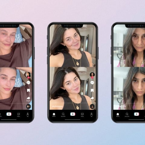 Hailey Bieber, Kylie Jenner and Mia Khalifa with the TikTok Aging Filter